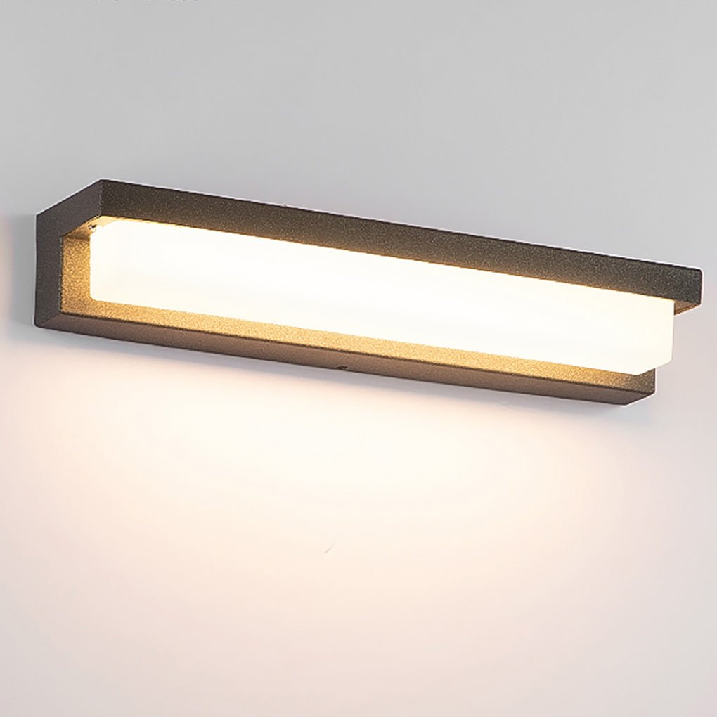 Contemporary Rectangle Weatherproof Stainless Steel Outdoor Wall Light - Lamp Outdoor