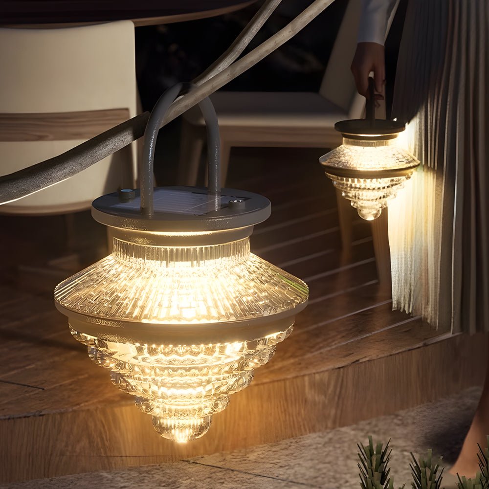 Waterproof Portable 3 Step Dimming USB Charging Solar Outdoor Lanterns - Lamp Outdoor