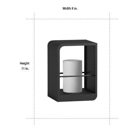Gladys Rectangular Frame Modern Metal Outdoor Lights - Lamp Outdoor