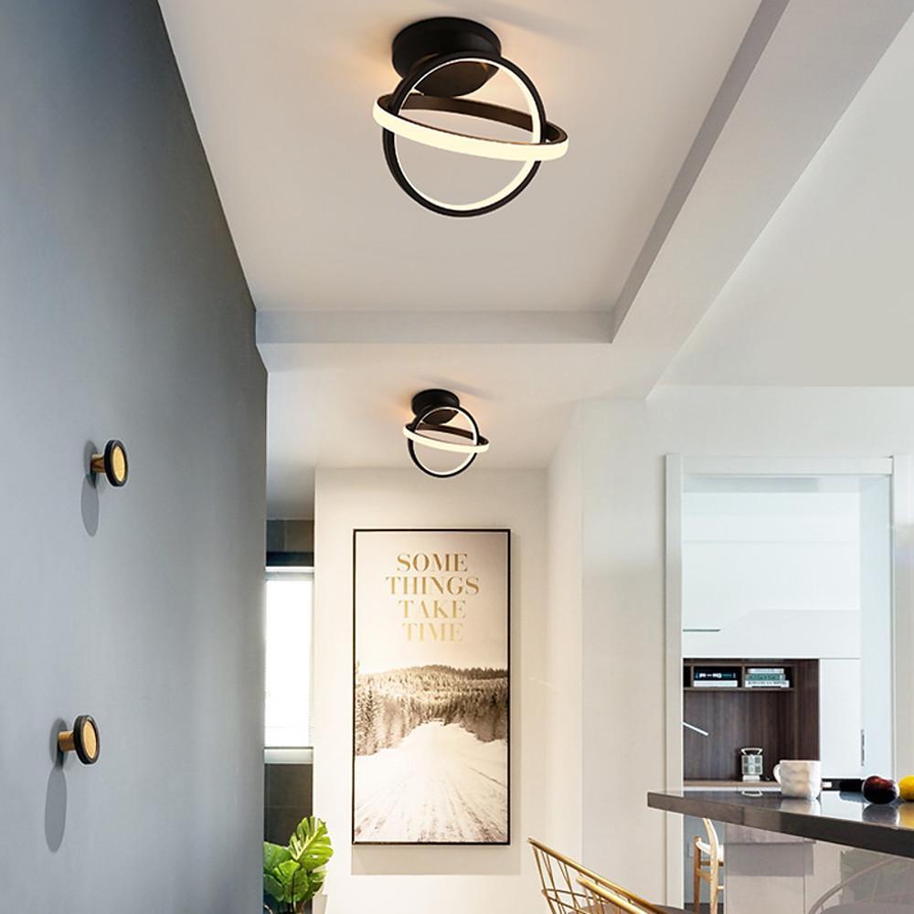 Creative Circles LED Black Modern Ceiling Lights Flush Mount Lighting - Lamp Outdoor