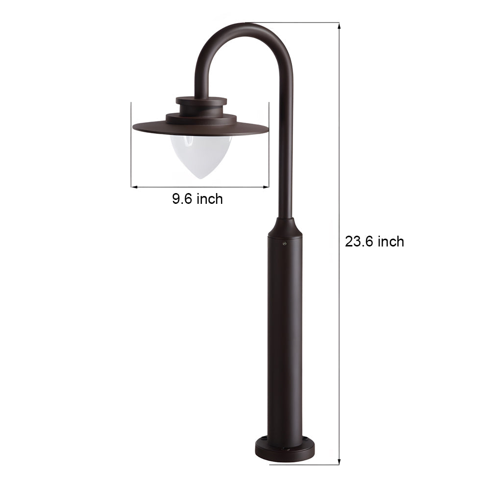 Minimalist Nordic Arc Arm LED Lawn Lamp Durable Outdoor Post Lighting - Lamp Outdoor