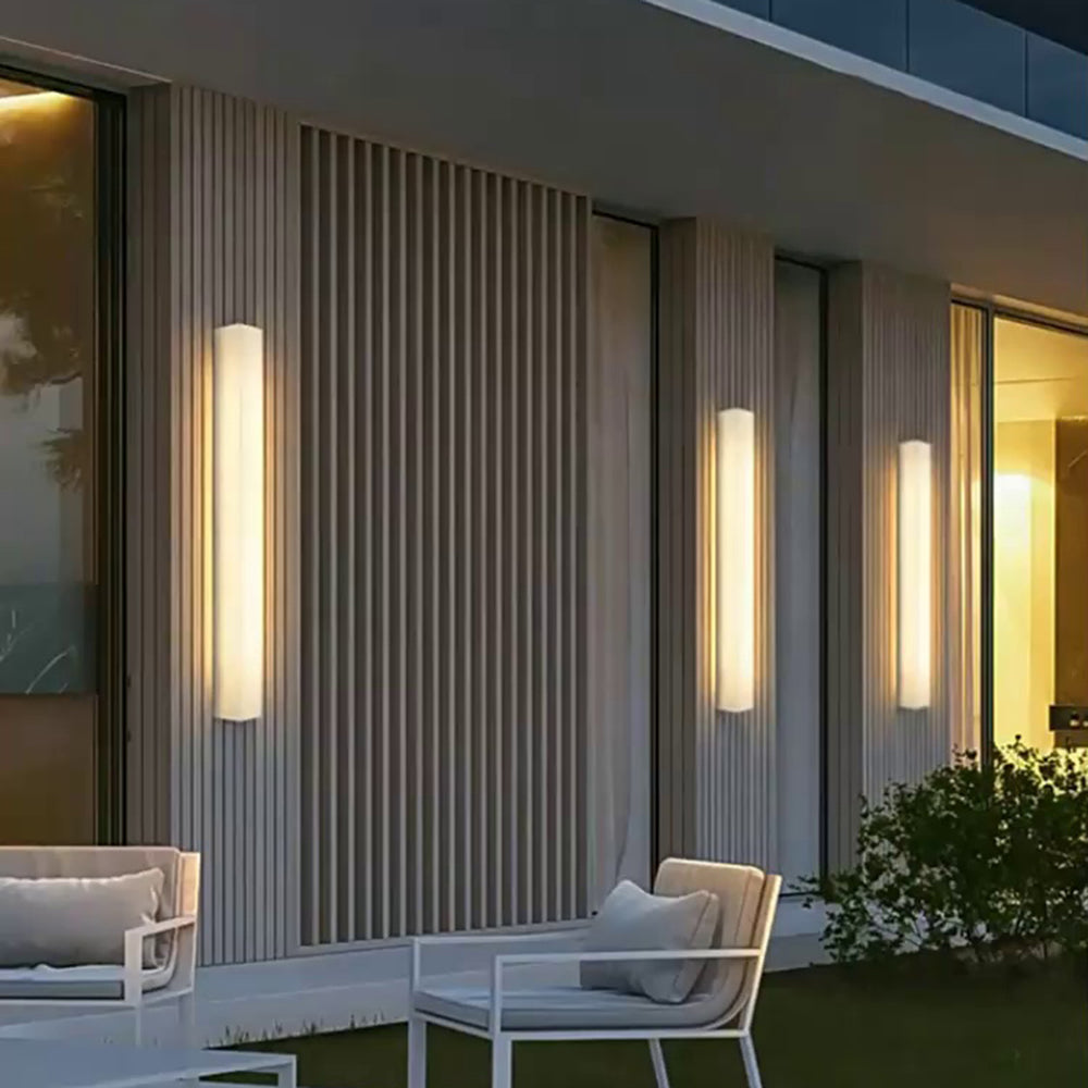 Arisha Modern Rectangular Marble Outdoor Wall Lamp - Lamp Outdoor