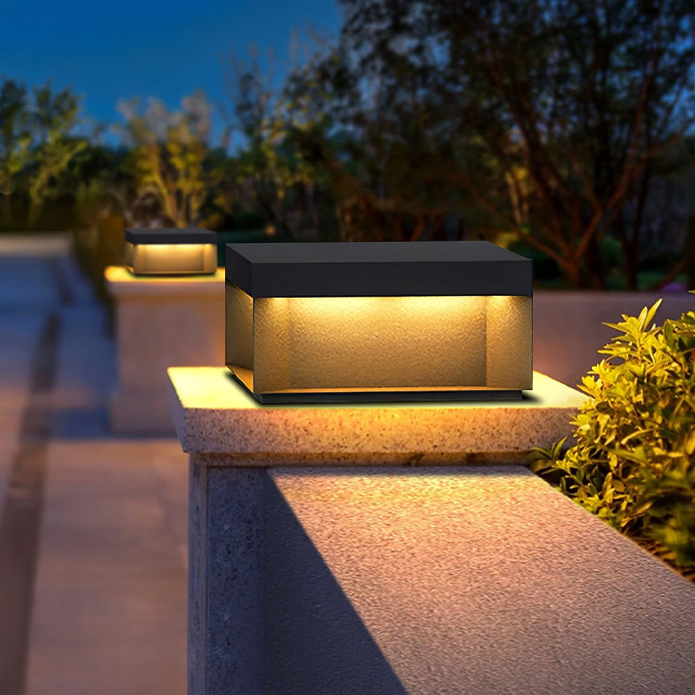 Ray Outdoor Post Lamps Modern Square Solar - Lamp Outdoor
