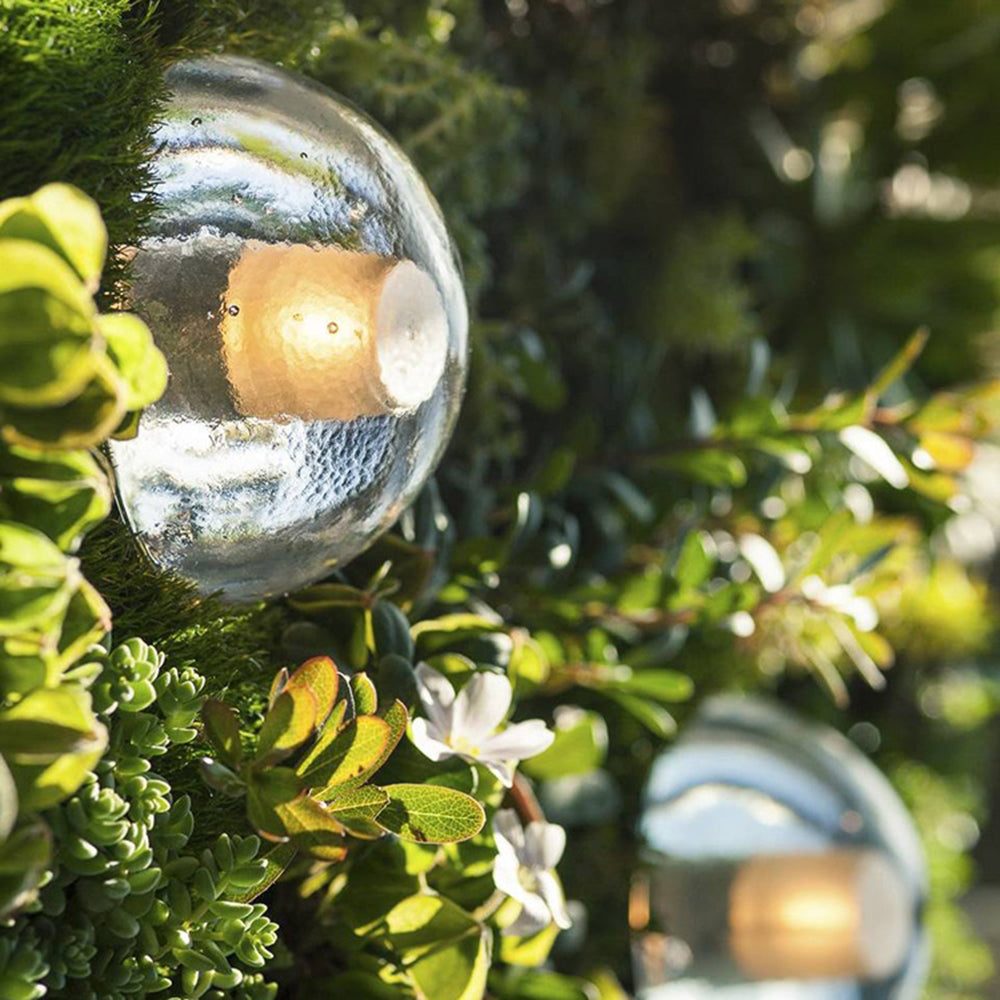 Valentina Waterproof Semi-circular Glass Outdoor Wall Lamp, Transparent - Lamp Outdoor