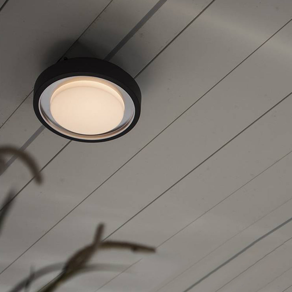 Ray Modern Circular Disc Shape Metal Outdoor Wall Lamp - Lamp Outdoor