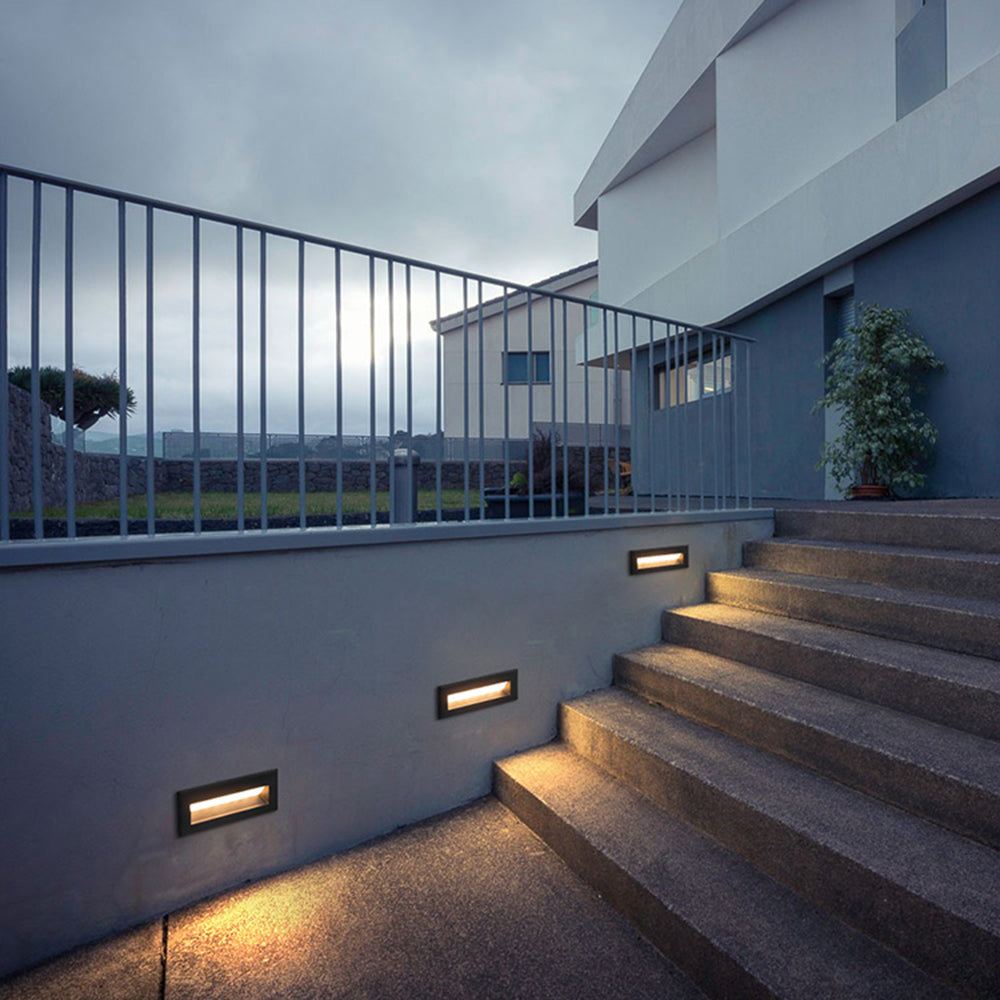 Ray Modern Metal Rectangular Outdoor Deck Step Light - Lamp Outdoor