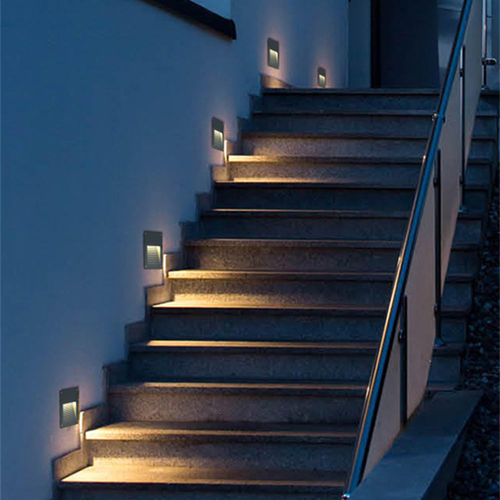 Ray Modern Metal Rectangular Outdoor Deck Step Light - Lamp Outdoor