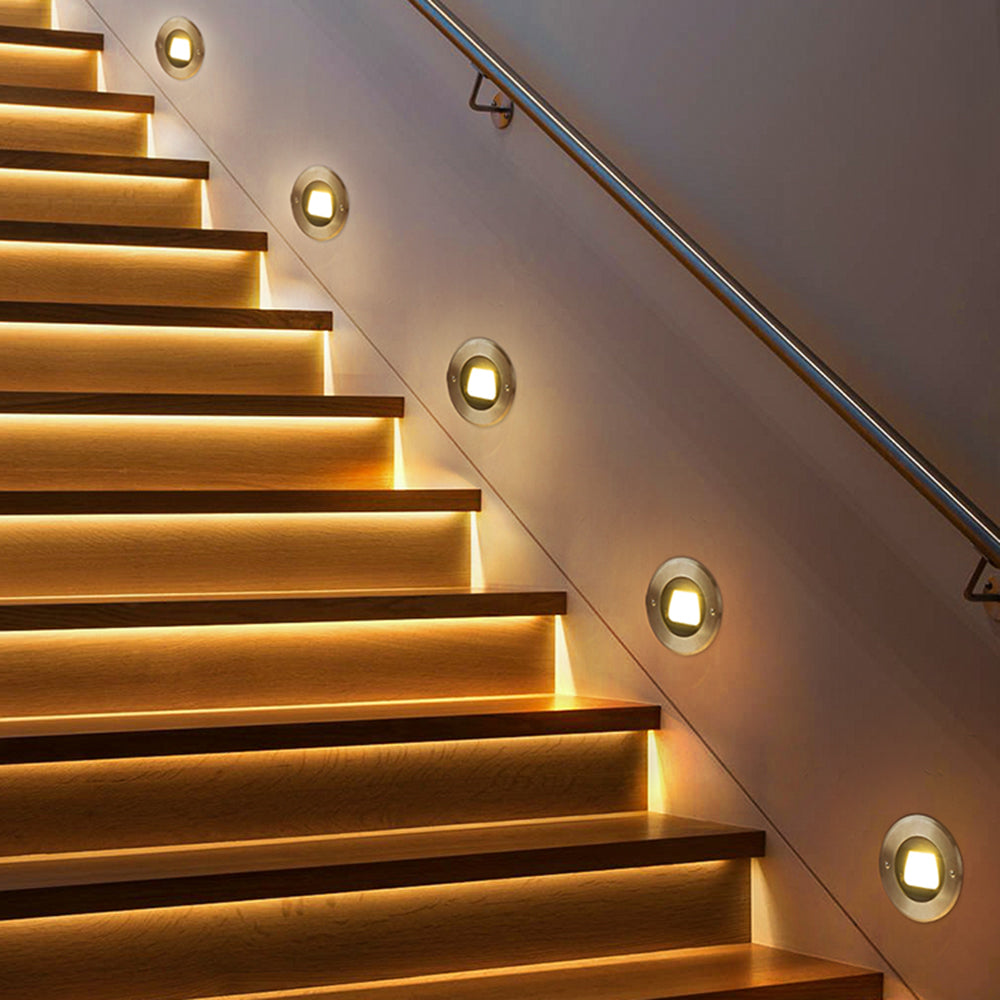 Ray Modern Metal Cylindrical Outdoor Deck Step Light - Lamp Outdoor