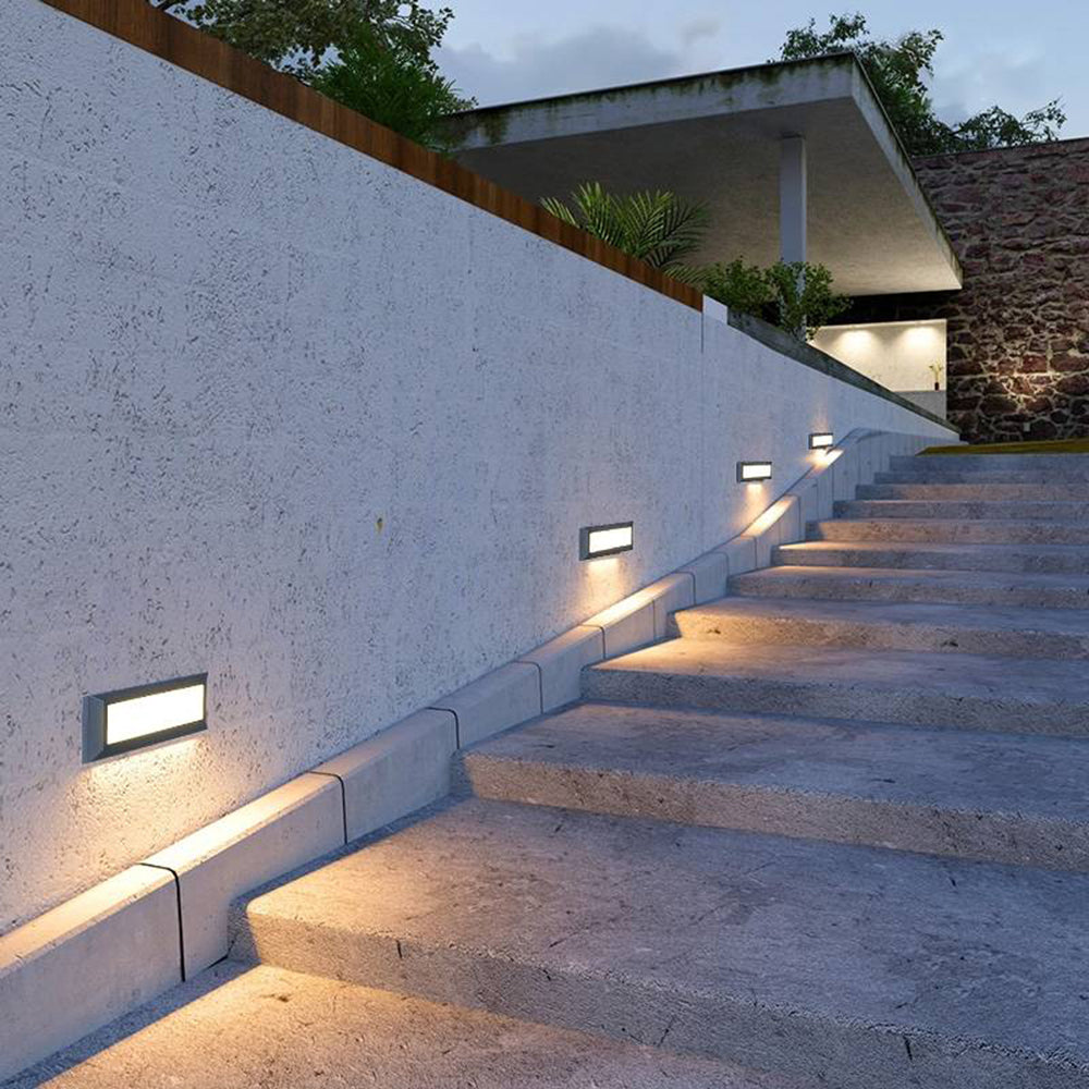 Ray Modern Metal Rectangular Waterproof Outdoor Deck Step Light - Lamp Outdoor