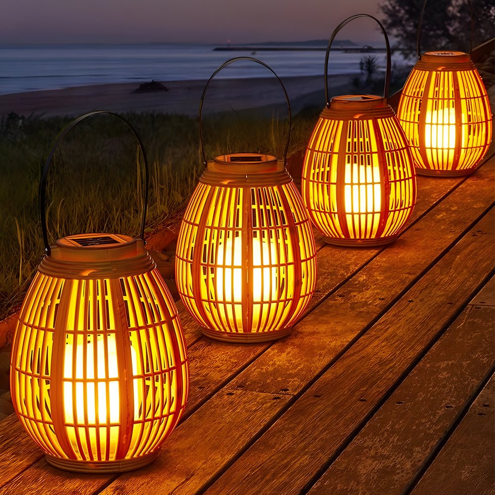 1 Pack Portable Waterproof Candle Light Outdoor Solar Lanterns - Lamp Outdoor