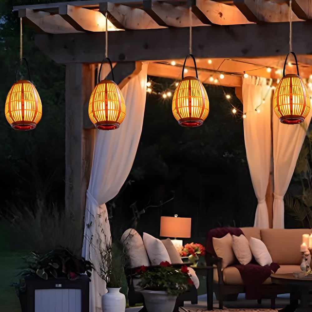 1 Pack Portable Waterproof Candle Light Outdoor Solar Lanterns - Lamp Outdoor