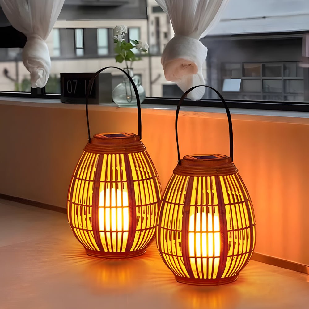 1 Pack Portable Waterproof Candle Light Outdoor Solar Lanterns - Lamp Outdoor