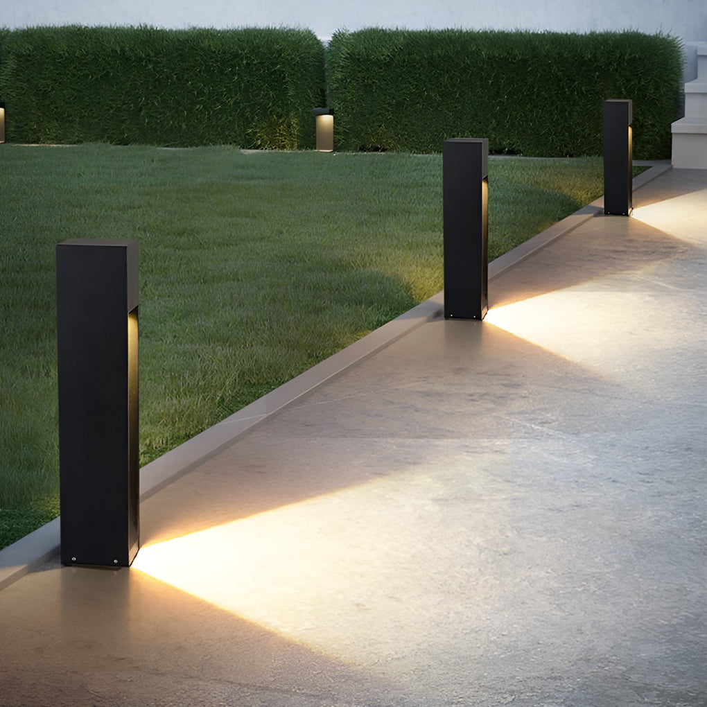 Industrial Rectangular LED Pathway Light 5W Waterproof Fixture with Open Slide Illumination - Lamp Outdoor