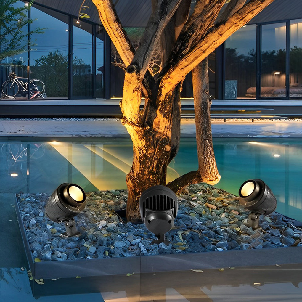 Round Waterproof LED Adjustable Modern Outdoor Spotlights Tree Spot Lights - Lamp Outdoor