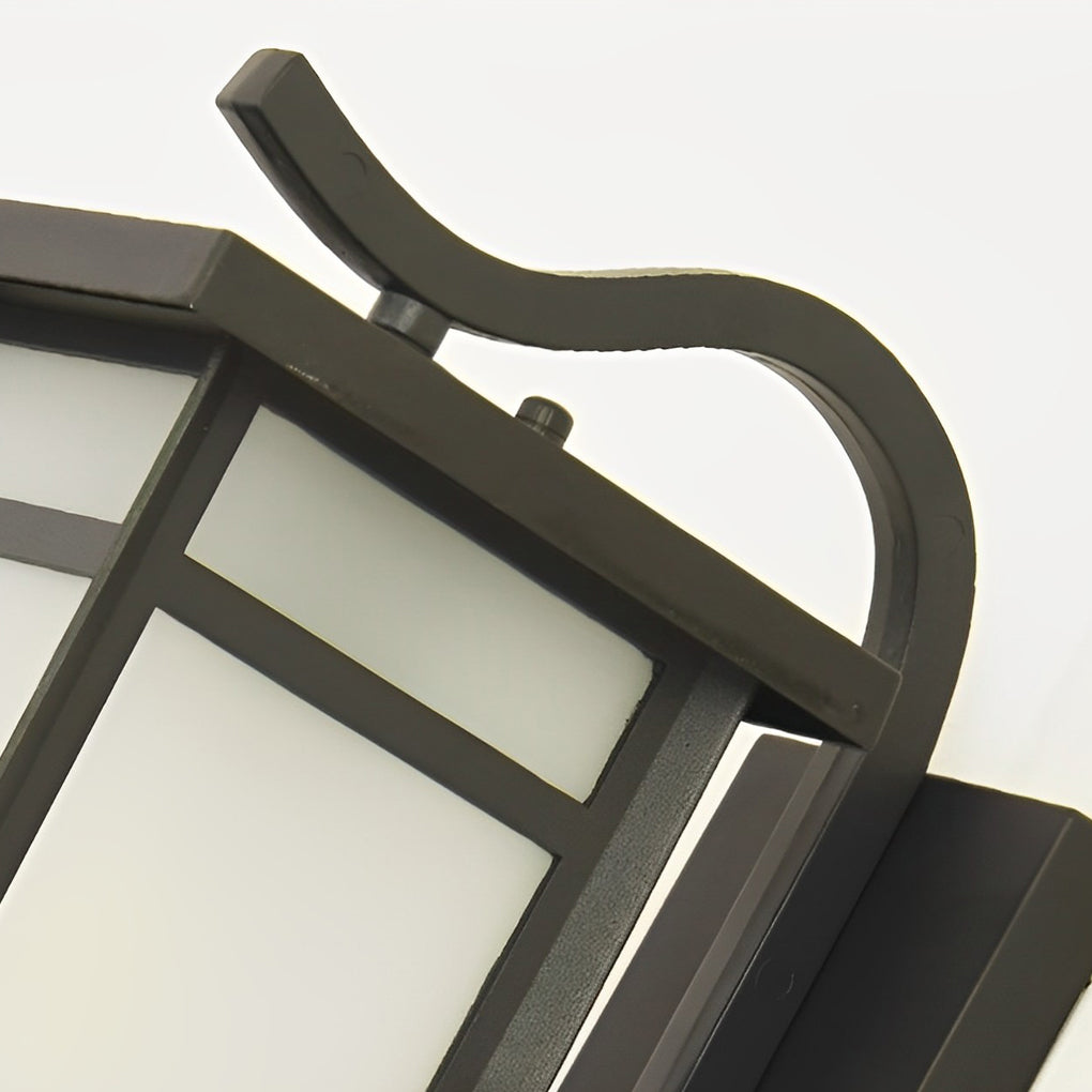 Vintage Waterproof LED Glass Matte Black Retro Wall Lamp Exterior Lights - Lamp Outdoor