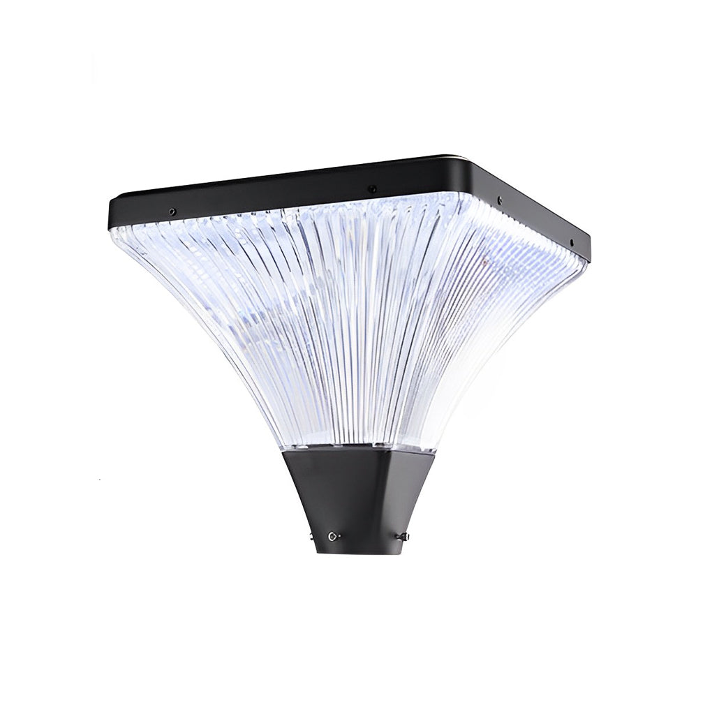 Stripes Waterproof Square Intelligent Modern Solar Garden Lamp Post - Lamp Outdoor