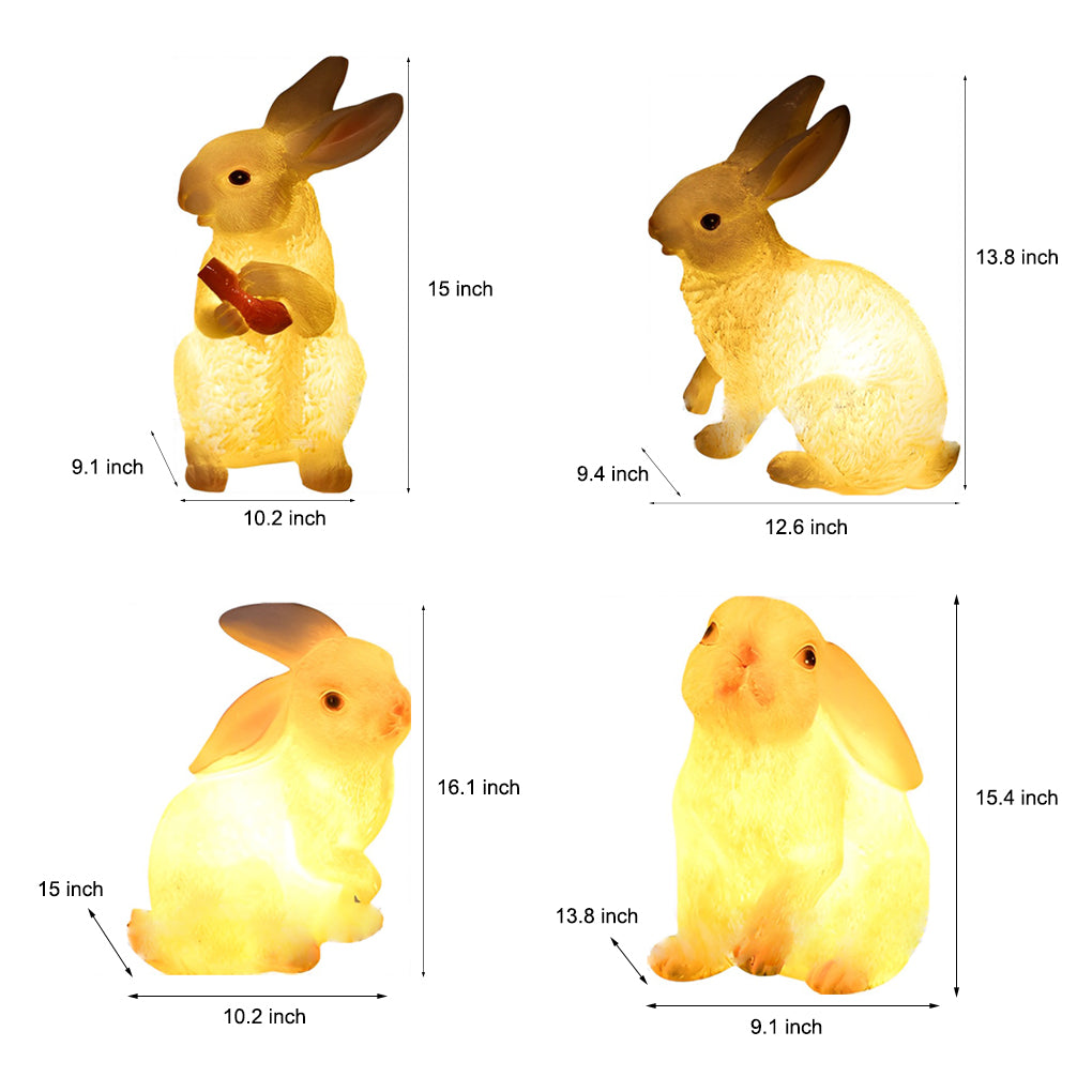 Resin and Fiberglass Rabbit Garden Lights Modern Waterproof Outdoor Lighting - Lamp Outdoor