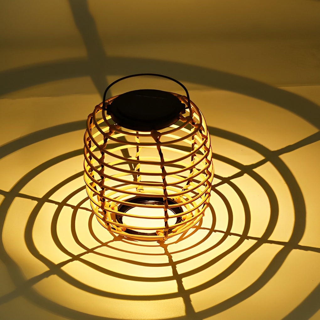 Rattan Lantern Waterproof Creative Modern Solar Garden Lights Lawn Lamp - Lamp Outdoor