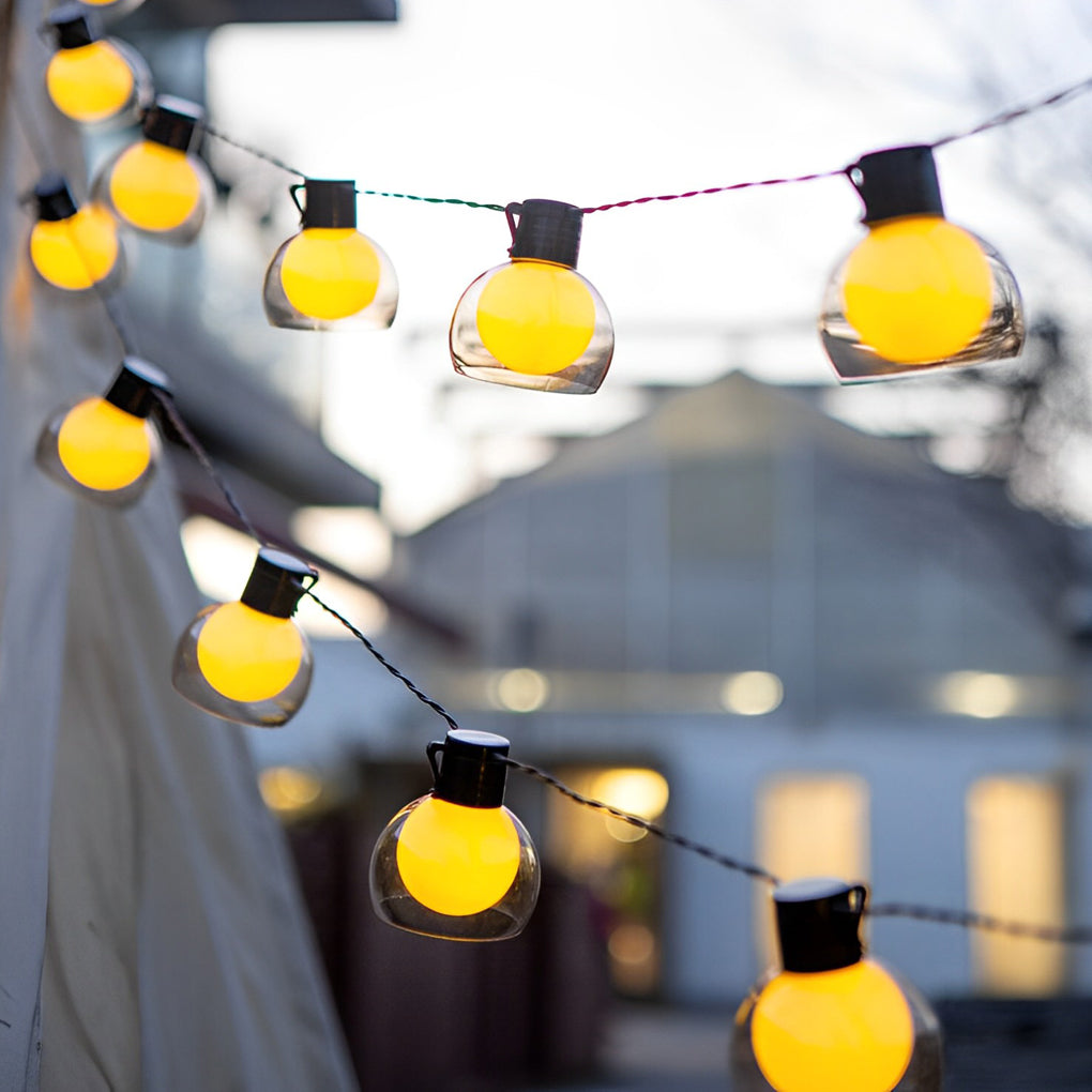 Battery Operated USB Solar 40 Lights LED Bulbs Outdoor String Lights - Lamp Outdoor