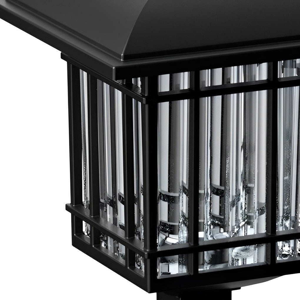 Vintage-Modern Solar Square Lawn Lights Waterproof, Durable Outdoor Lighting - Lamp Outdoor