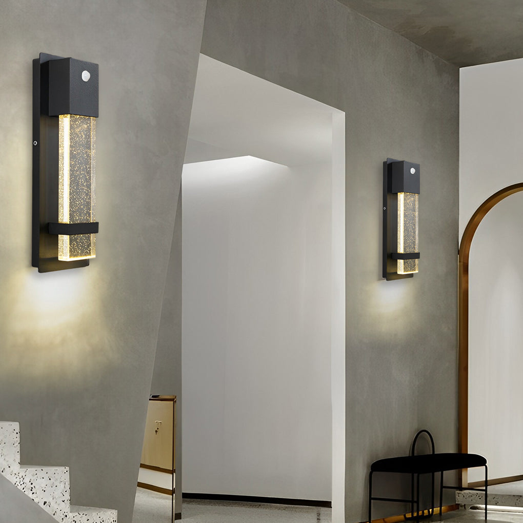 Minimalist Crystal Bubble Glass Waterproof LED Motion Sensor Wall Lamp - Lamp Outdoor