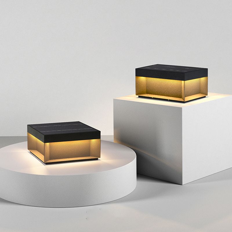 Ray Outdoor Post Lamps Modern Square Solar - Lamp Outdoor