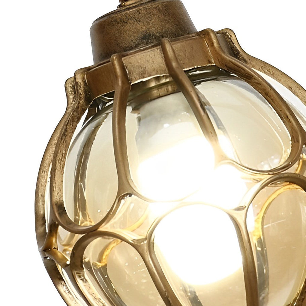 Glass Ball Aluminum Waterproof American Style Outdoor Chandelier Light - Lamp Outdoor