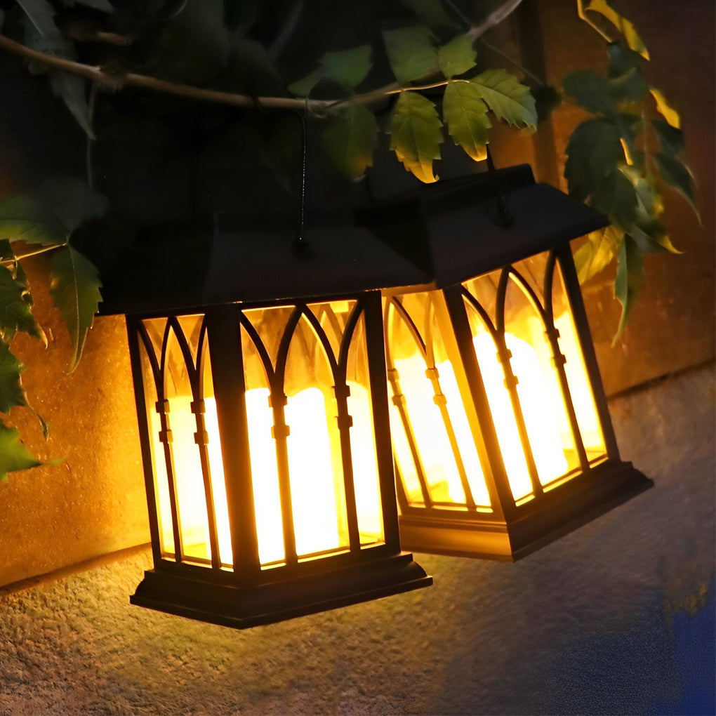Portable Lantern Waterproof LED Intelligent Black Solar Outdoor Lights - Lamp Outdoor