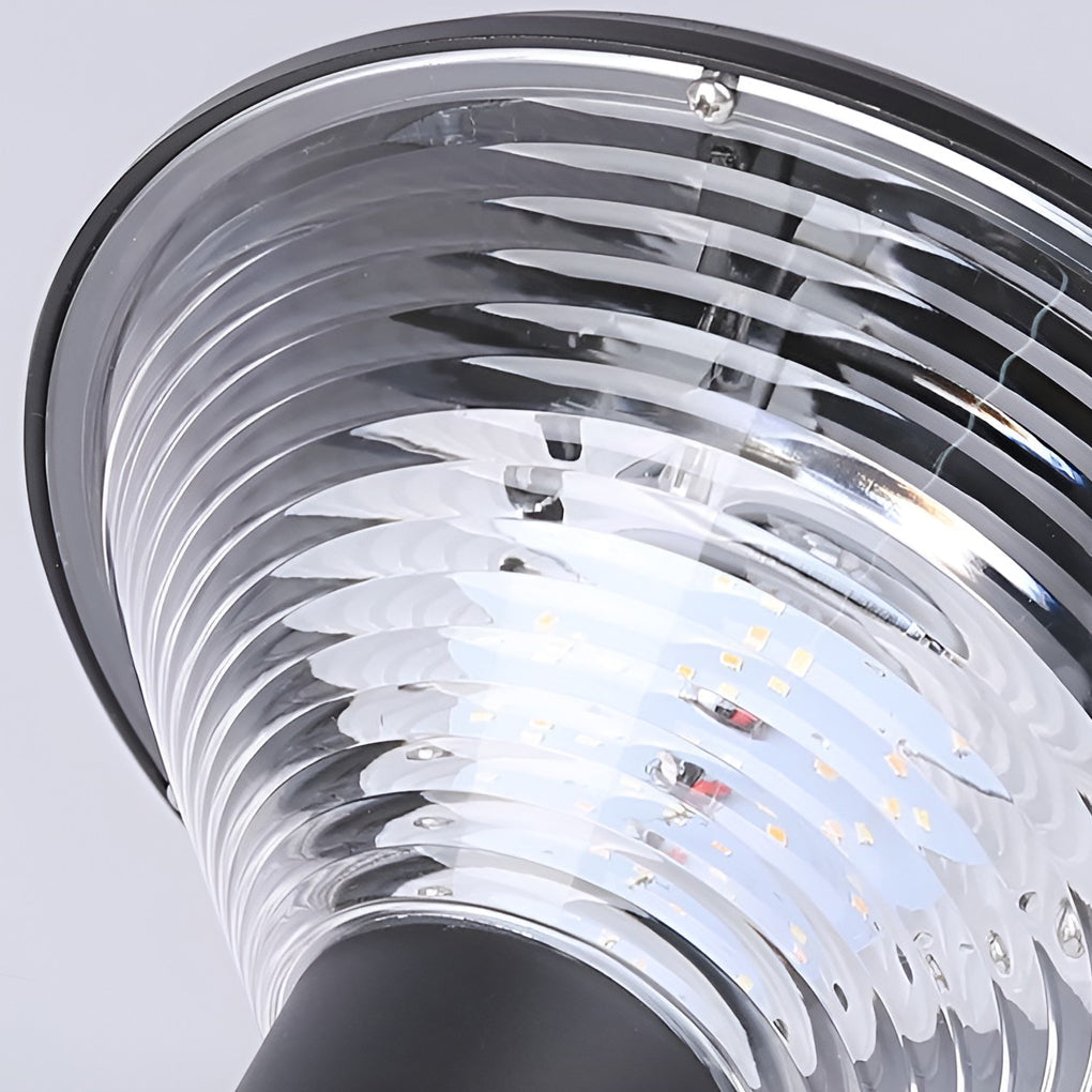 Circular Waterproof Intelligent Light Control Solar Fence Post Lights - Lamp Outdoor