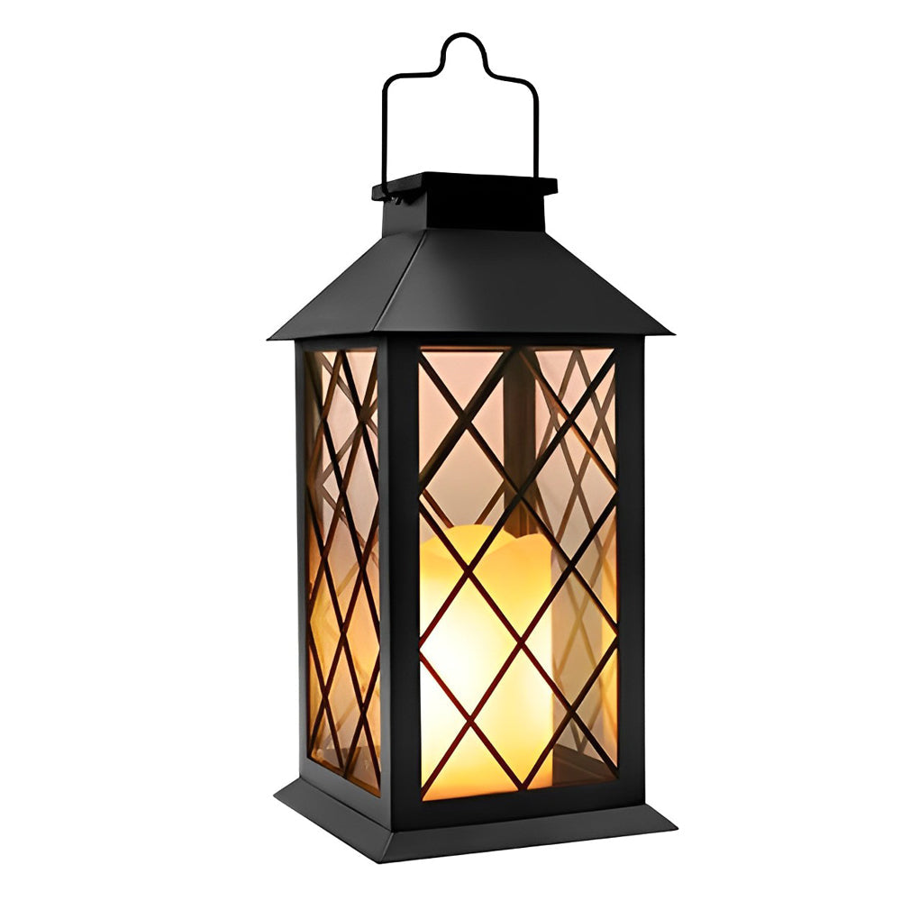Portable Lantern Waterproof LED Intelligent Black Solar Outdoor Lights - Lamp Outdoor