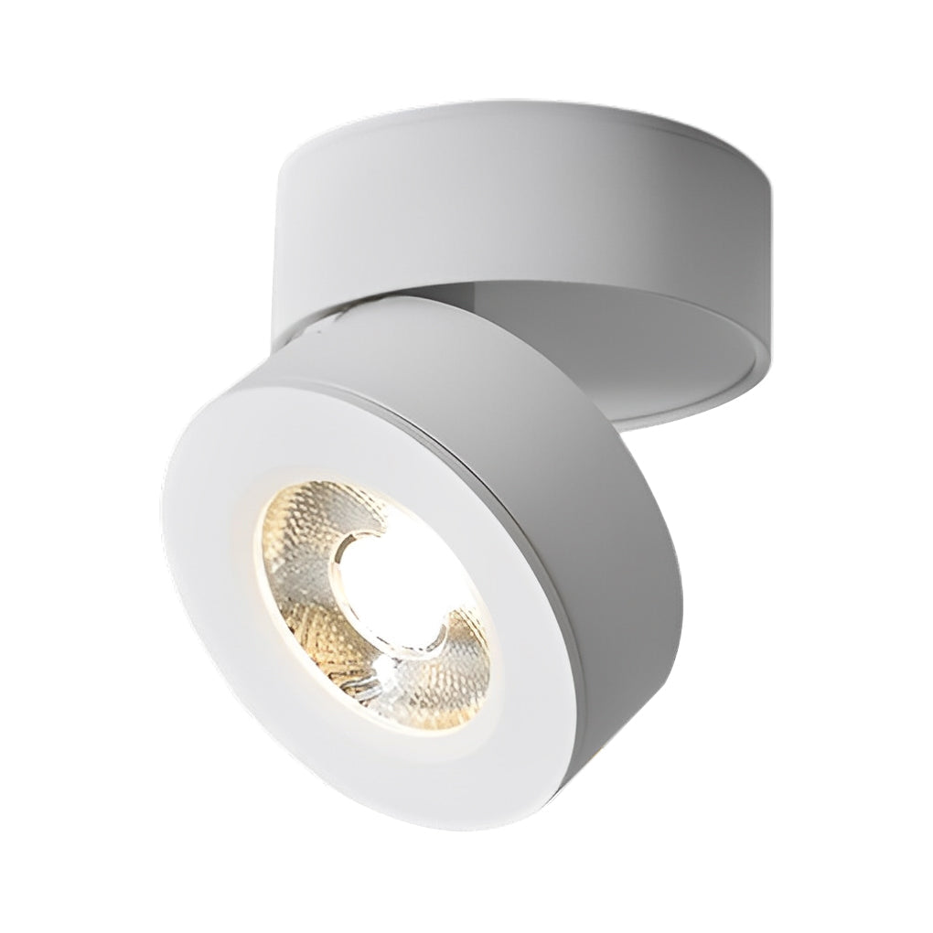 Round 7W Foldable LED Spotlight Rotating Head Flush Mount Light - Lamp Outdoor