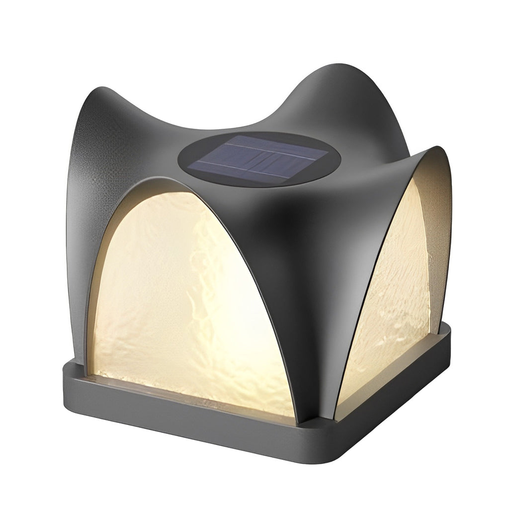 Creative Decor Waterproof IP65 LED Black Modern Solar Post Caps Lights - Lamp Outdoor