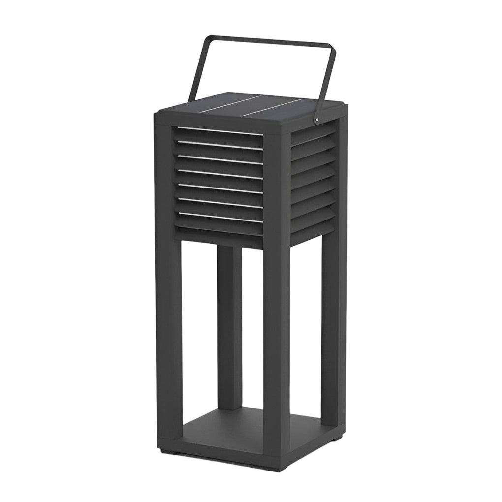 Square Waterproof LED Black Modern Portable Lawn Lamp Solar Outdoor Light - Lamp Outdoor