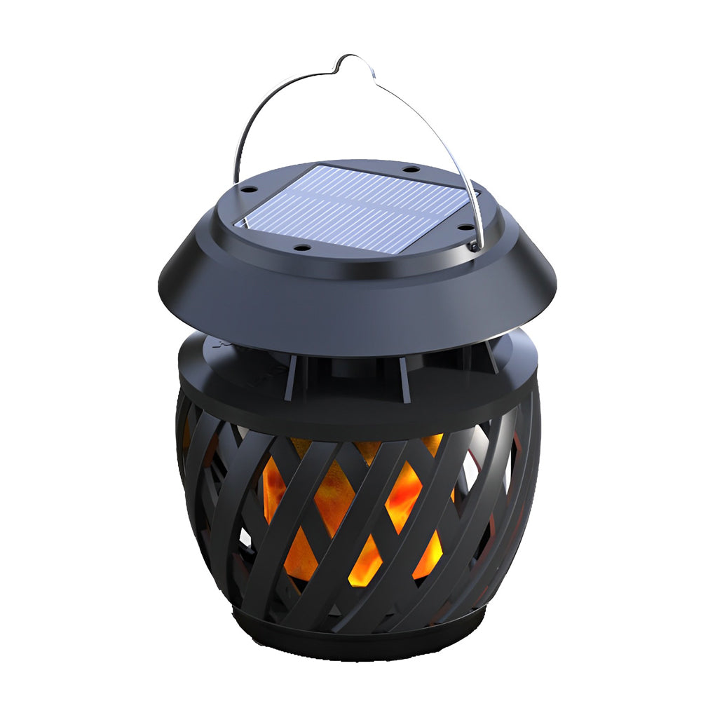 Portable USB Rechargeable LED Flickering Flame Solar Outdoor Lanterns - Lamp Outdoor