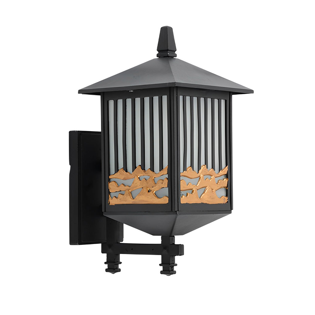 Retro Waterproof LED Black Modern Solar Wall Lights Outdoor Wall Sconce - Lamp Outdoor