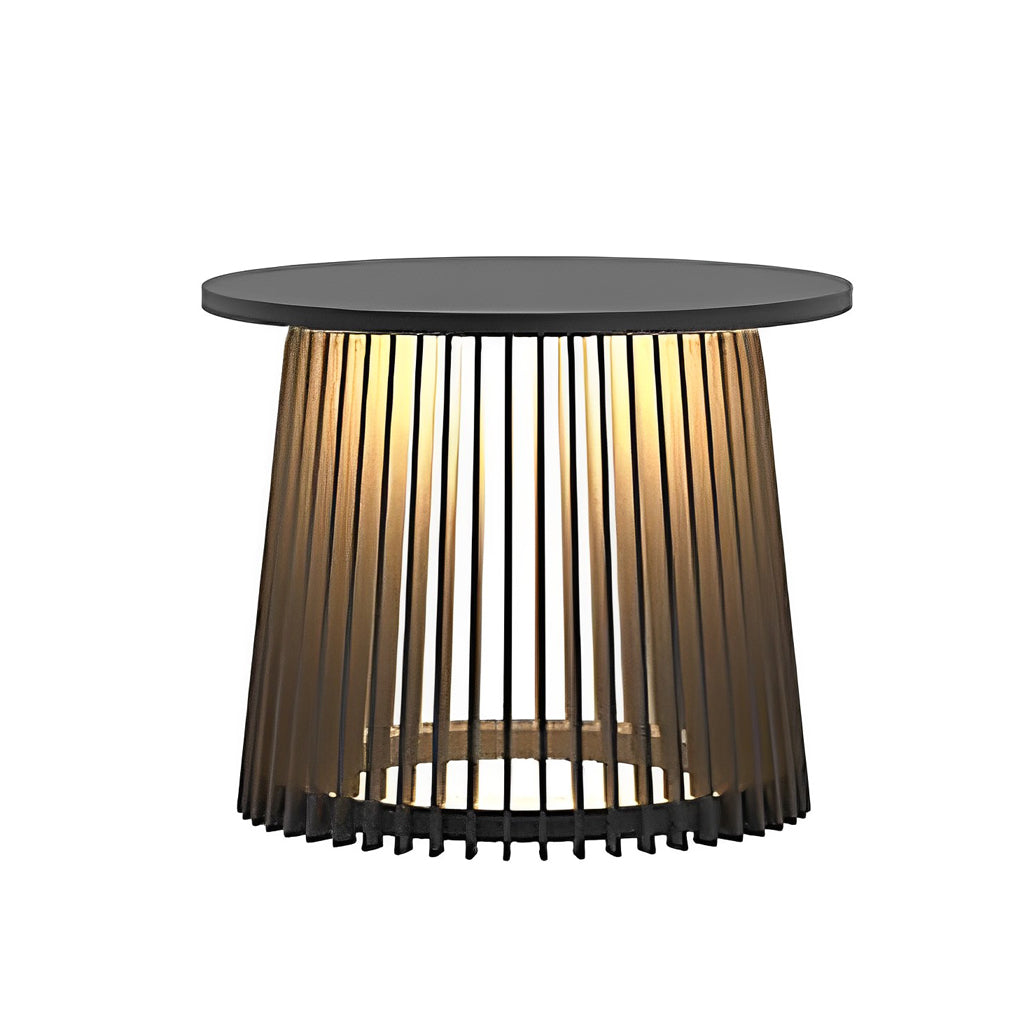 Waterproof Round Iron Cage Table RGB 16 Colors Solar Outdoor Lanterns - Lamp Outdoor