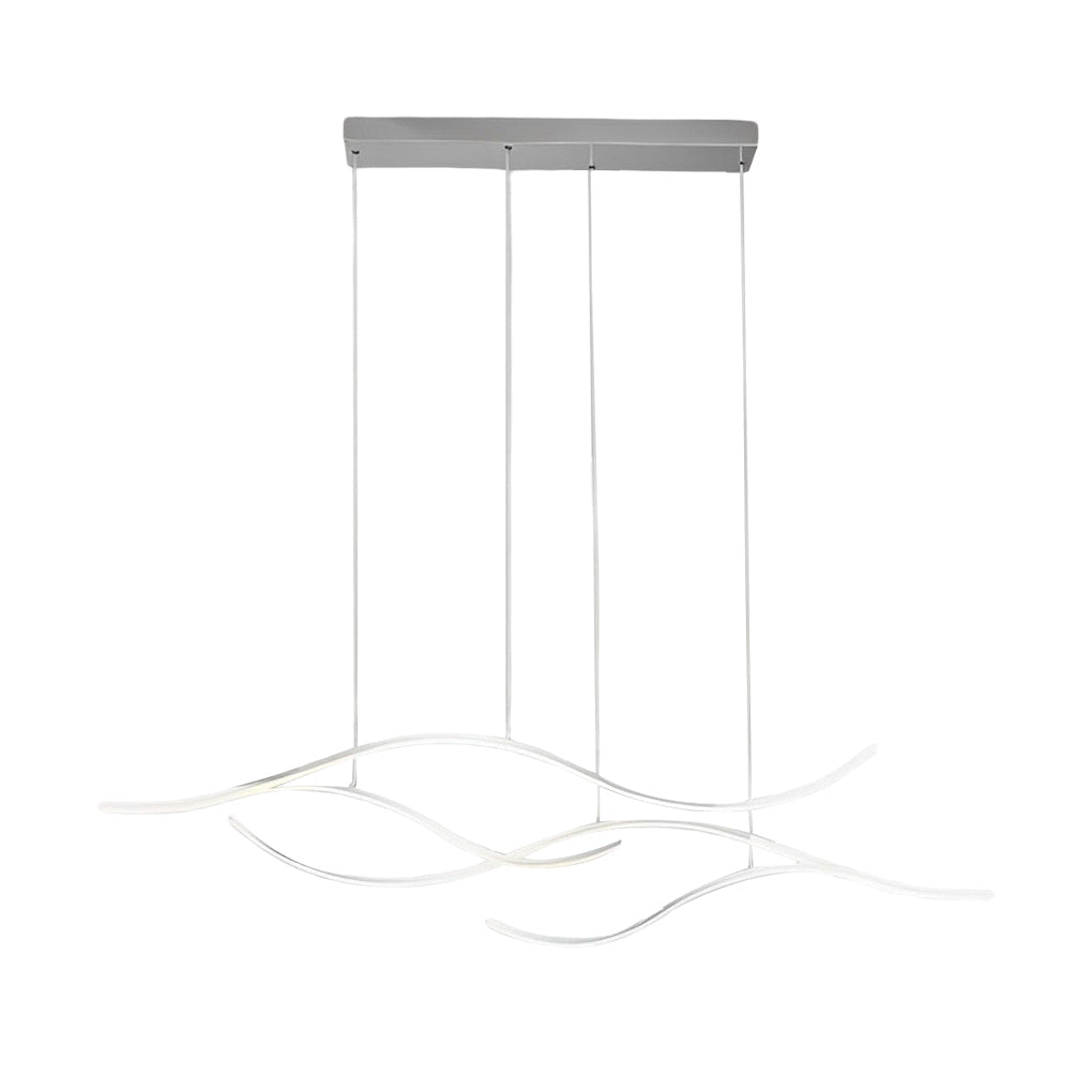 Wave Linear Hanging Branch Chandelier LED Island Ceiling Lights - Lamp Outdoor