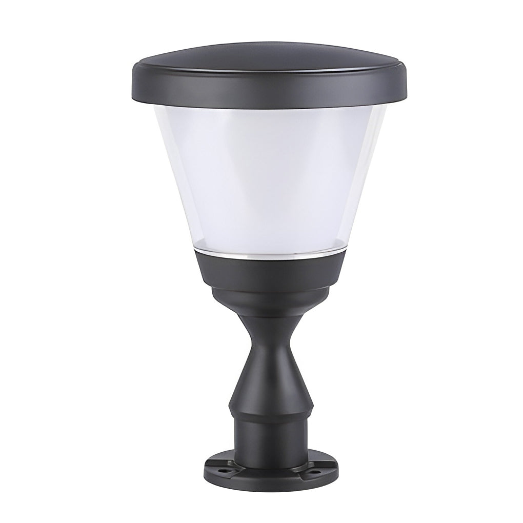 Waterproof LED Black Modern Solar Fence Post Cap Light Pillar Lights - Lamp Outdoor