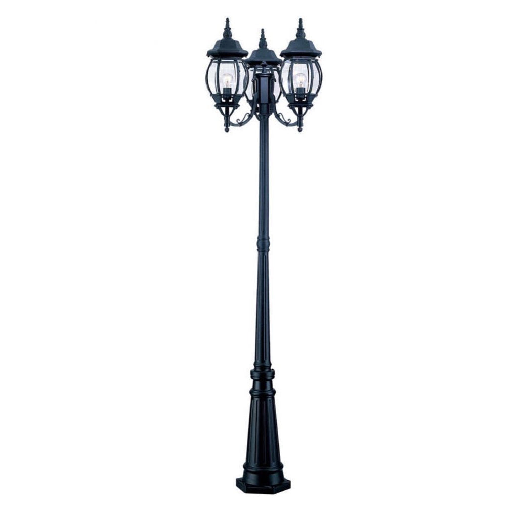 Waterproof 3 Lights Black European Style Garden Lamp Post Lights - Lamp Outdoor