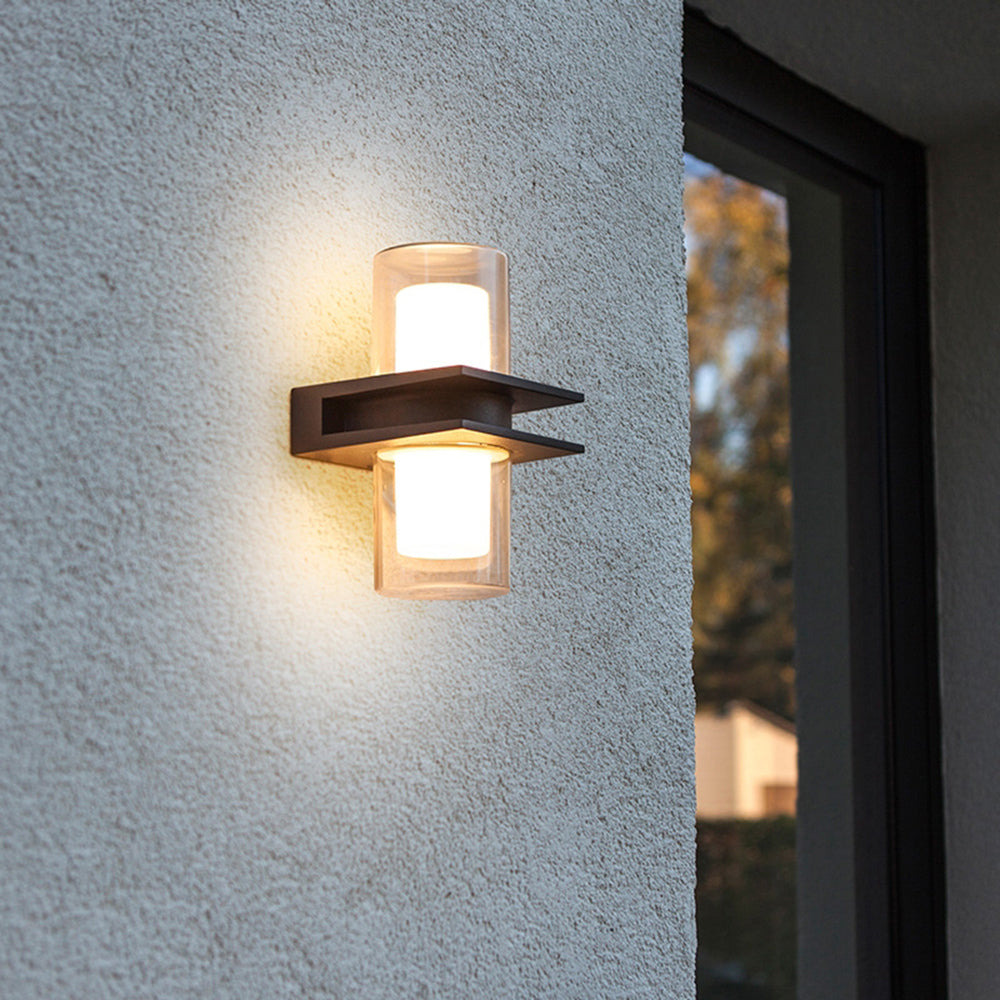 Ray Modern Cylindrical Metal Outdoor Wall Lamp With 2 Heads - Lamp Outdoor