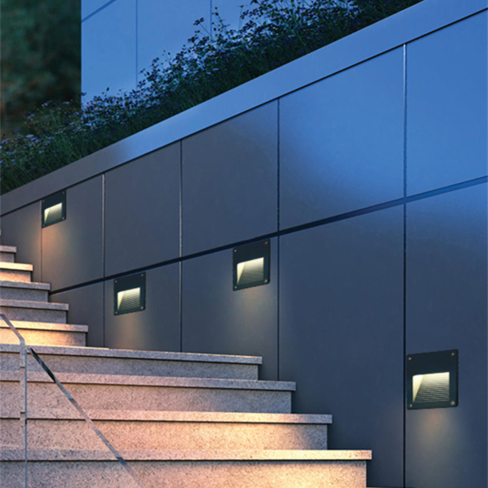 Ray Modern Metal Rectangular Outdoor Deck Step Light - Lamp Outdoor