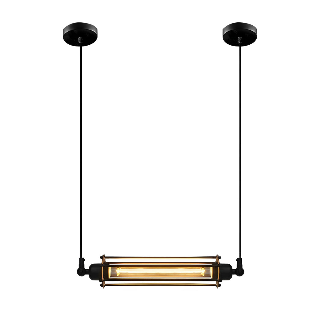 Retro Iron Energy-saving LED Black Industrial Style Pendant Light Fixture - Lamp Outdoor