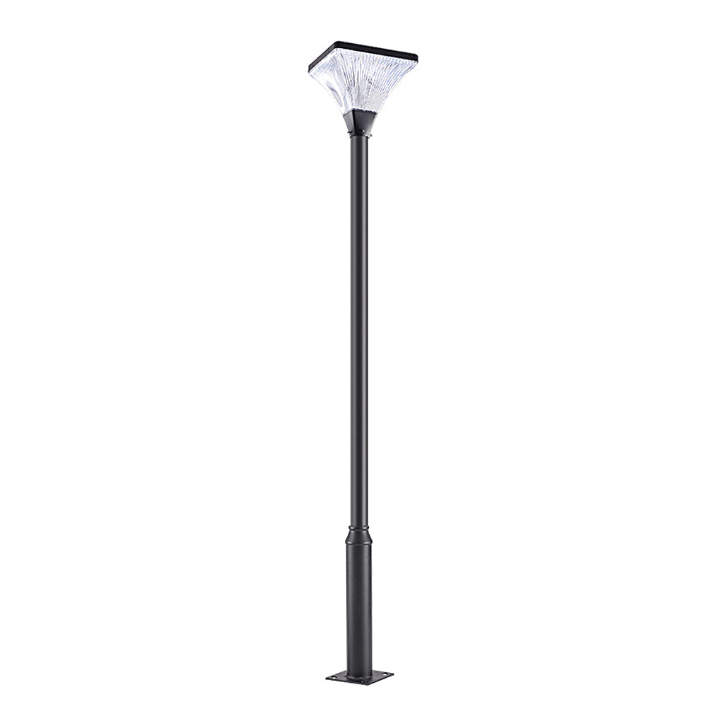 Stripes Waterproof Square Intelligent Modern Solar Garden Lamp Post - Lamp Outdoor