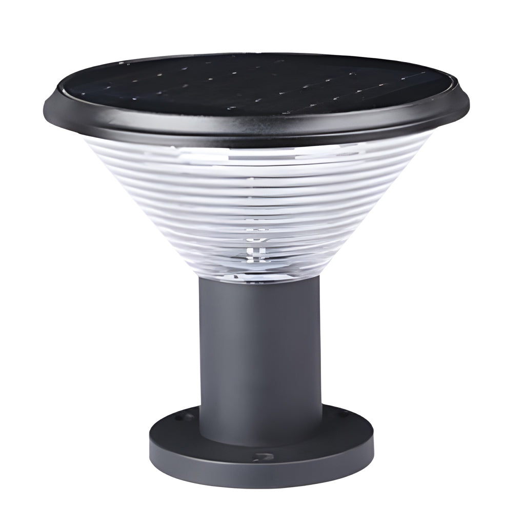 Circular Waterproof Intelligent Light Control Solar Fence Post Lights - Lamp Outdoor