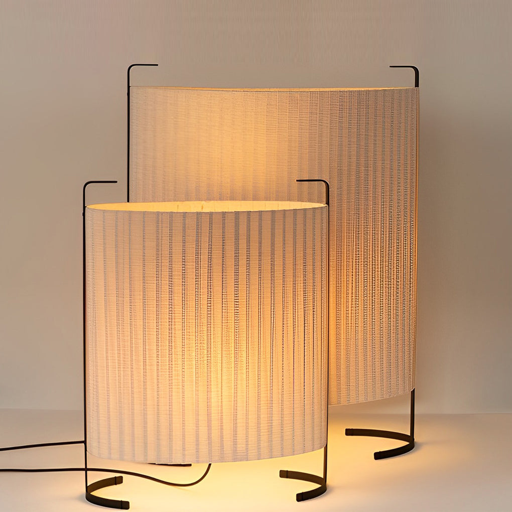 42 inch Modern Japanese-Style Fabric Outdoor Floor Lamp - Lamp Outdoor