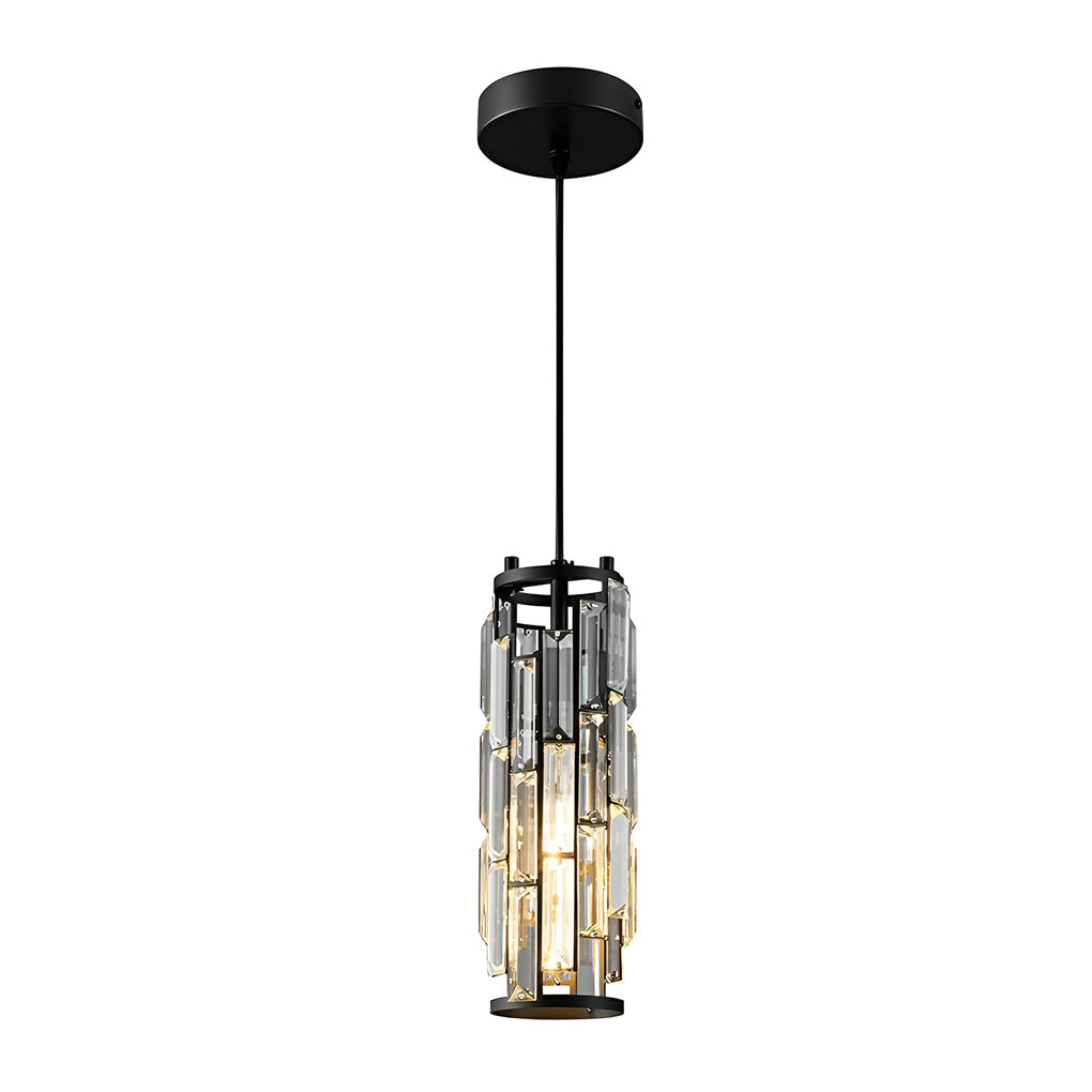 1 Pc Creative Iron Crystal Glass Industrial Style Chandelier Pendant Lights - Lamp Outdoor