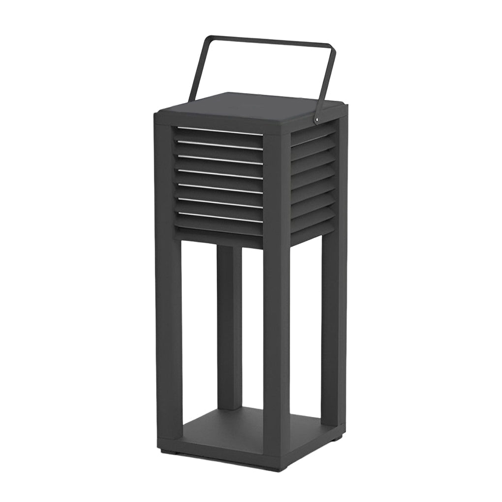Square Waterproof LED Black Modern Portable Lawn Lamp Solar Outdoor Light - Lamp Outdoor
