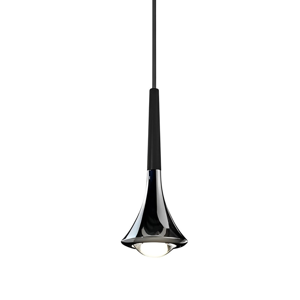 1-Light Water Drop Metal LED Nordic Staircase Pendant Lights Small Chandelier - Lamp Outdoor