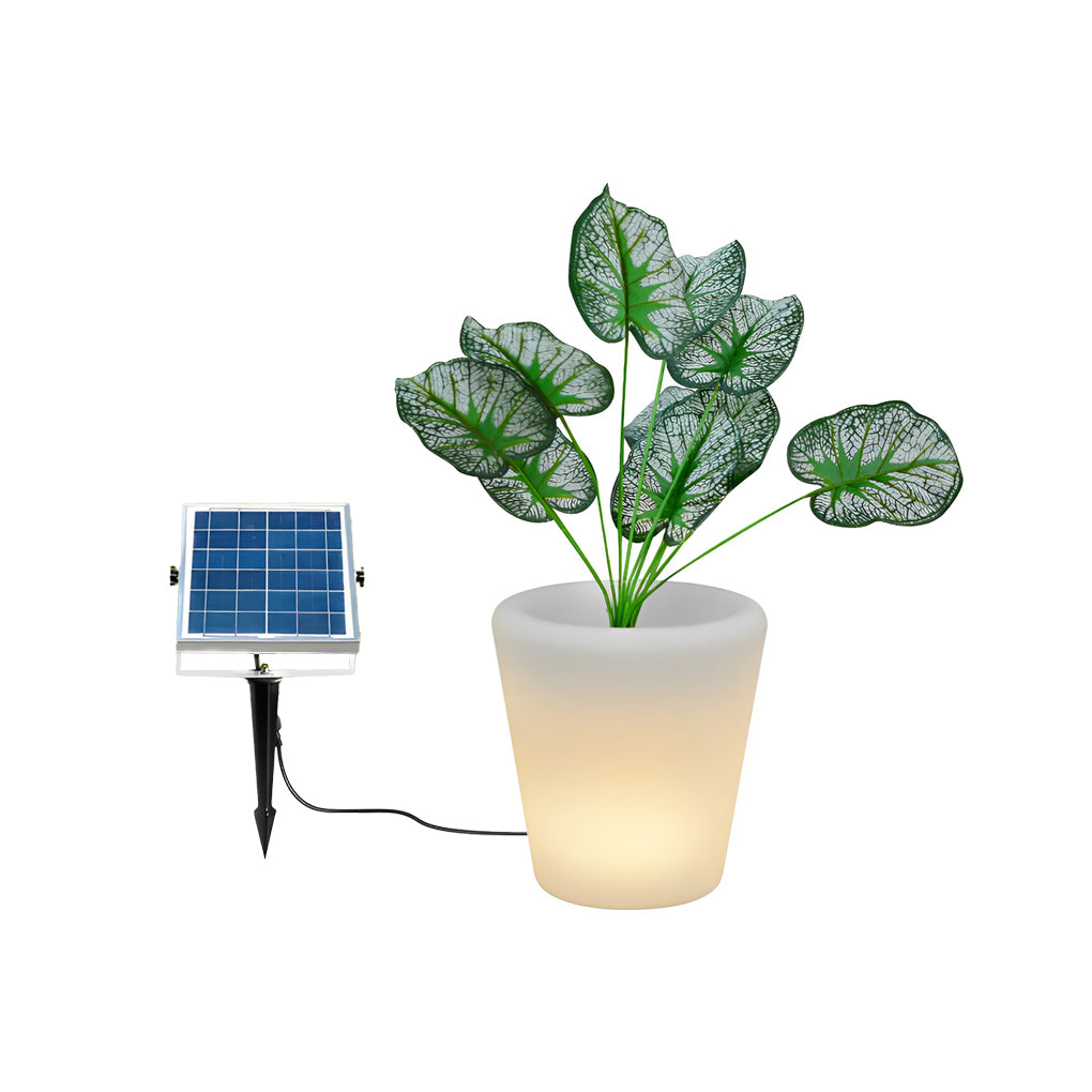 Luminous Flowerpot Colorful Light Rechargeable Solar Outdoor Lights with Remote - Lamp Outdoor