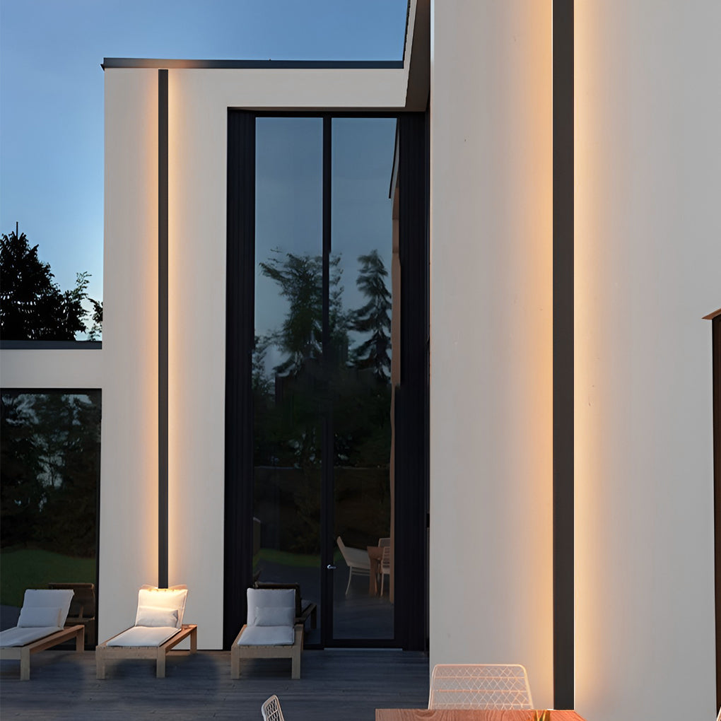 Black Long LED RGB Linear Lights Outdoor Waterproof Wall Lighting - Lamp Outdoor